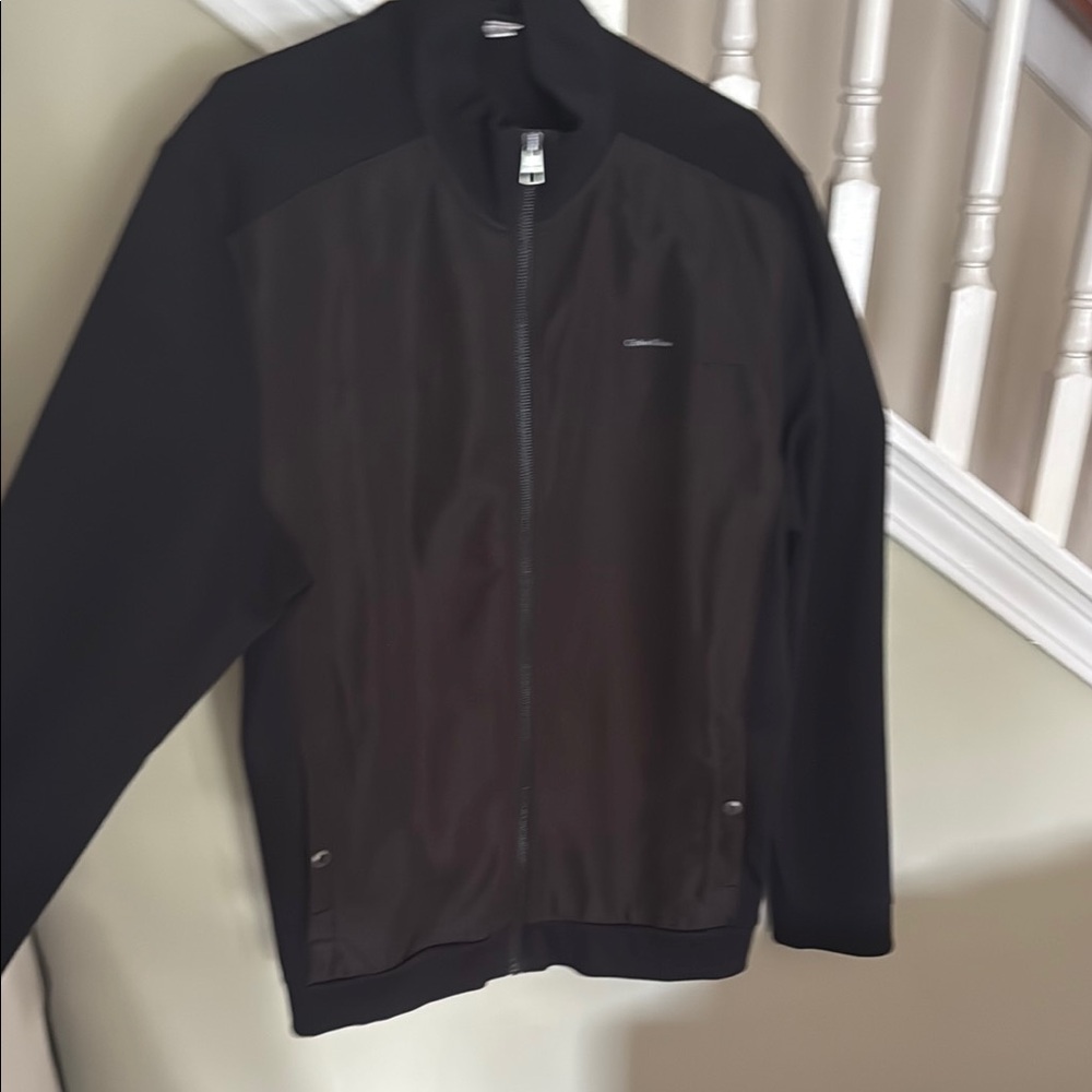 NWOT Calvin Klein Black Bomber Jacket Modern Style